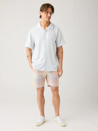 Knowledge Cotton Relaxed S/S Shirt - Skyway