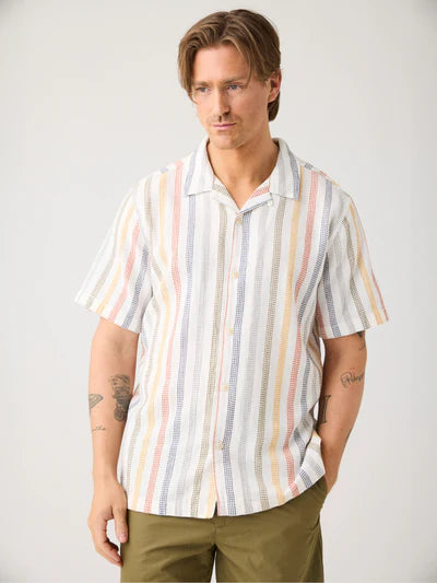 Knowledge Cotton Apparel Relaxed Striped Shirt - Multi