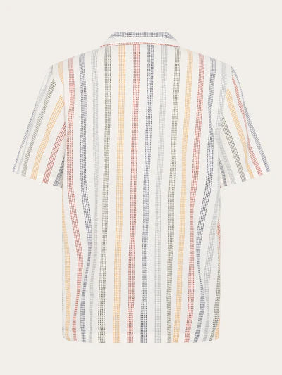 Knowledge Cotton Apparel Relaxed Striped Shirt - Multi