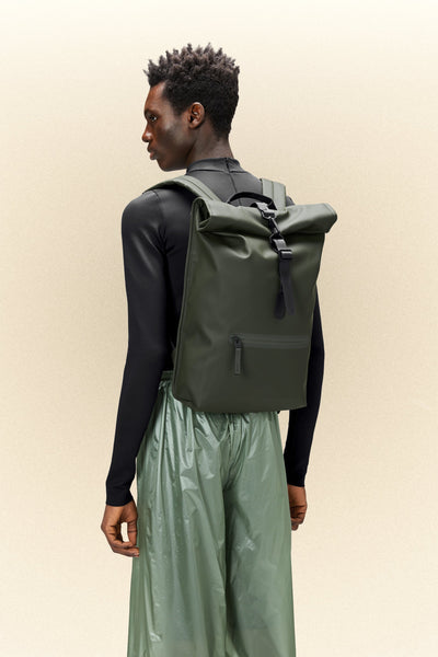 Rains Rolltop Rucksack W3 - Green