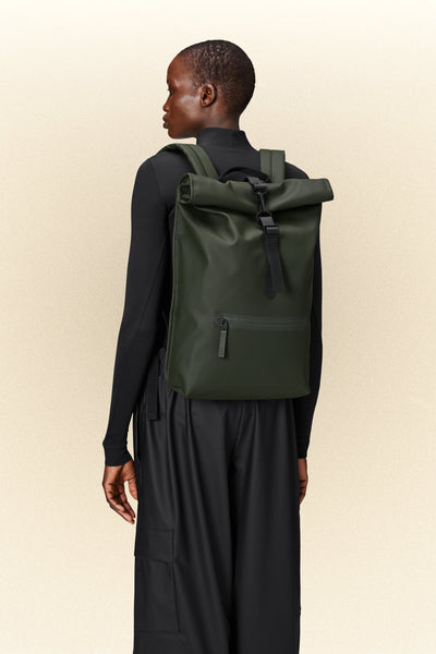Rains Rolltop Rucksack W3 - Green