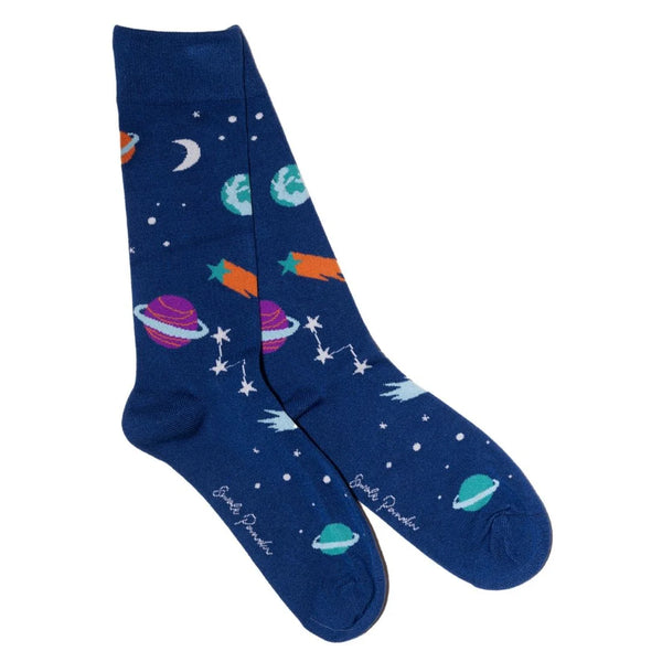 Swole Panda Outer Space Socks - Blue