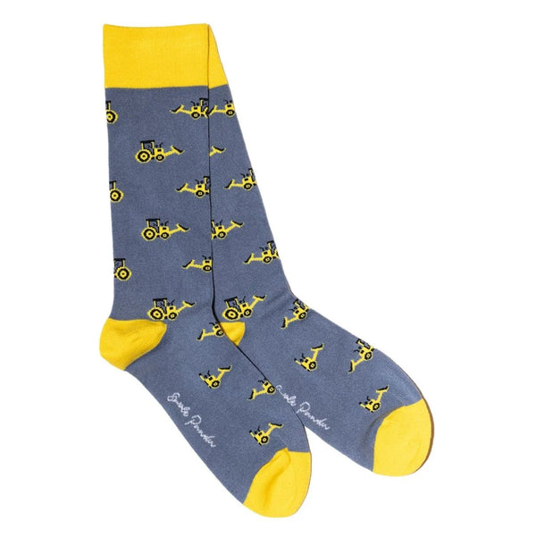 Swole Panda Bamboo Yellow Digger Socks - Grey