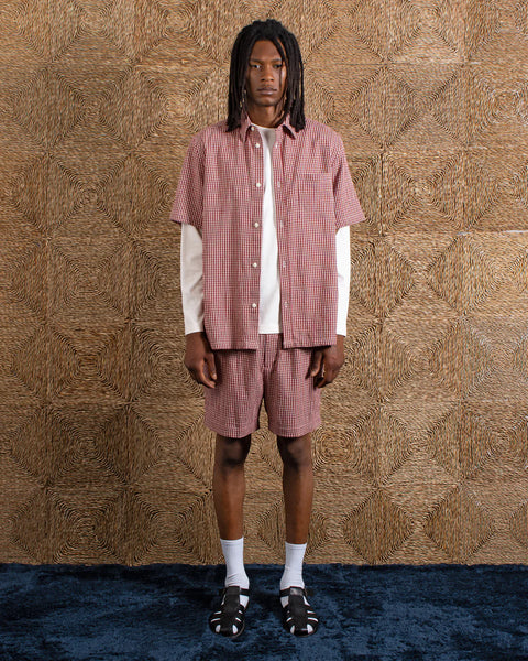 Far Afield Costa Gingham S/S Shirt - Red