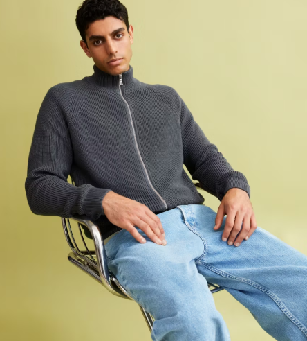 Armed Angels Aartyom Zip Up - Space Steel