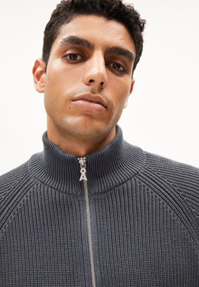 Armed Angels Aartyom Zip Up - Space Steel