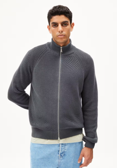 Armed Angels Aartyom Zip Up - Space Steel