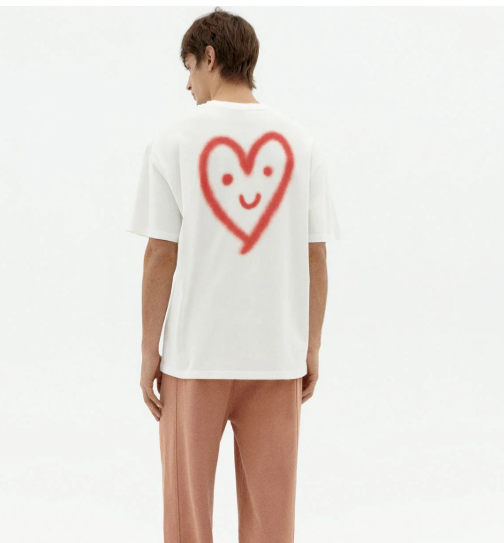 Thinking Mu Cutr3 Heart Aaron Tee - White
