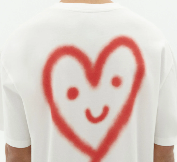 Thinking Mu Cutr3 Heart Aaron Tee - White
