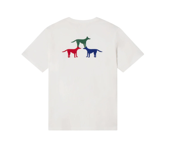 Thinking Mu Zach Puppies Tee - White