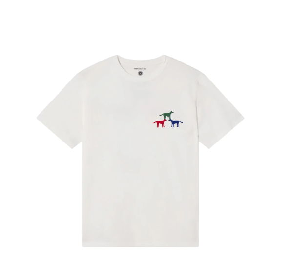 Thinking Mu Zach Puppies Tee - White