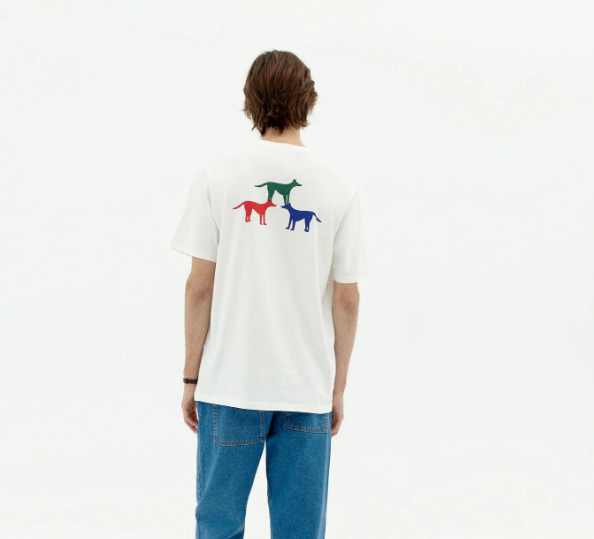 Thinking Mu Zach Puppies Tee - White