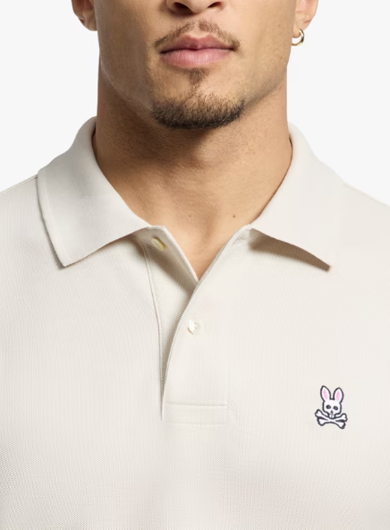 Psycho Bunny Classic Pique Polo - Natural Linen