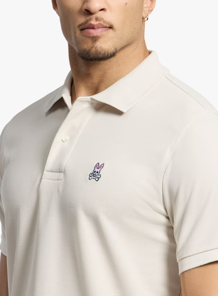 Psycho Bunny Classic Pique Polo - Natural Linen