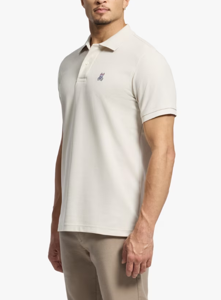 Psycho Bunny Classic Pique Polo - Natural Linen