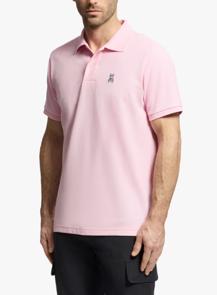 Psycho Bunny Classic Pique Polo - Romance Rose