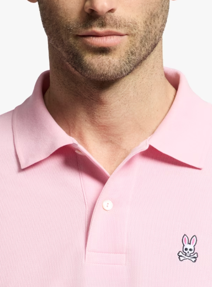 Psycho Bunny Classic Pique Polo - Romance Rose