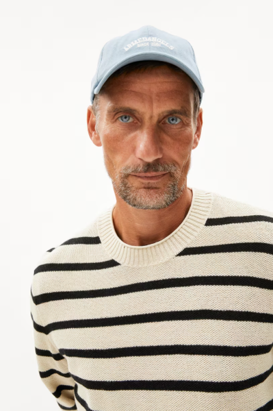 Armedangels Ajaani Lino Stripe Knit - Raw White/Black