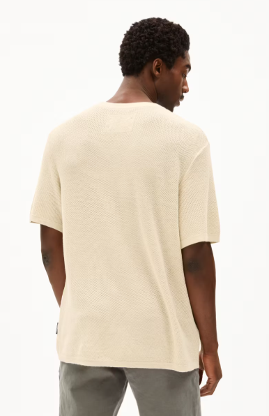 Armedangels  Erwaan Lino S/S Knit - Raw White