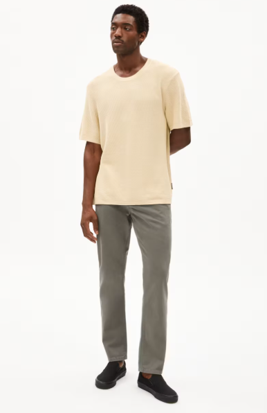 Armedangels  Erwaan Lino S/S Knit - Raw White