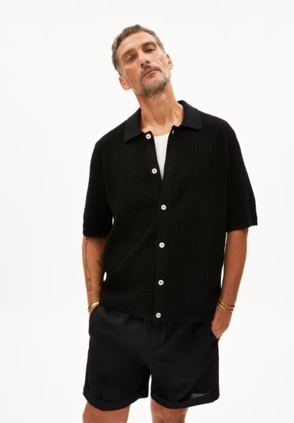 Armedangels Eduaardo S/S Cardigan - Black