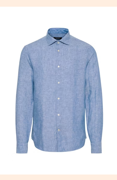 Matinique Mamarc  Linen Shirt - Deja Vu Blue