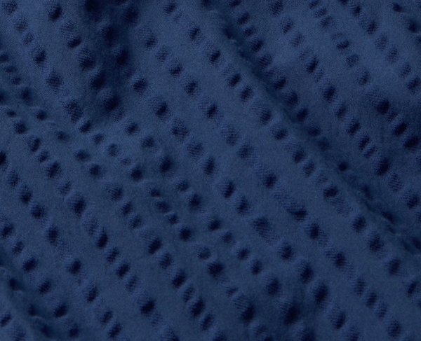Thinking Mu  Haru Seersucker Shirt - Blue