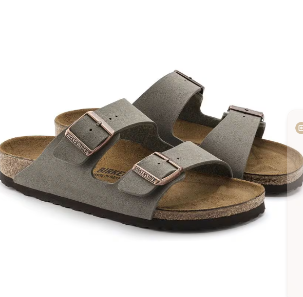 Birkenstock Arizona Birko-Flor Nubuck - Stone
