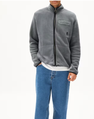 ArmedAngels Aableo Fleece Jacket - Space Steel