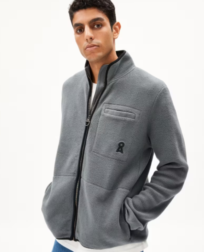ArmedAngels Aableo Fleece Jacket - Space Steel