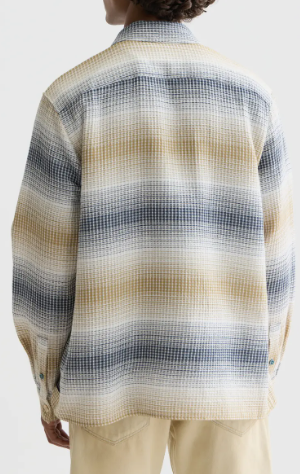 Scotch & Soda Waffle Stripe L/S Shirt - Oceana/Infinity Stripe