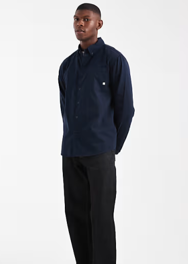 Farah L/S Netherton BD Cord Shirt - True Navy