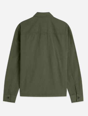 Scotch & Soda Cotton Linen Overshirt - Olive Night