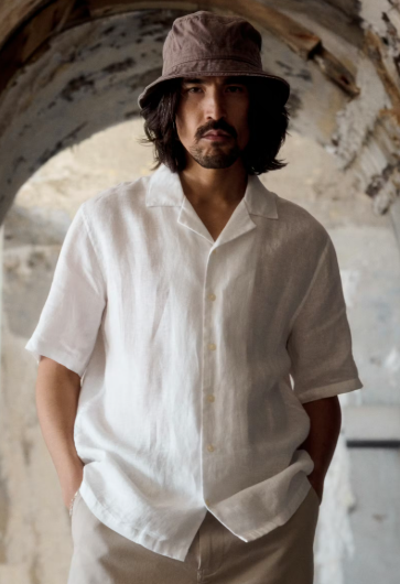Matinique Maklampo Linen S/S Shirt - White