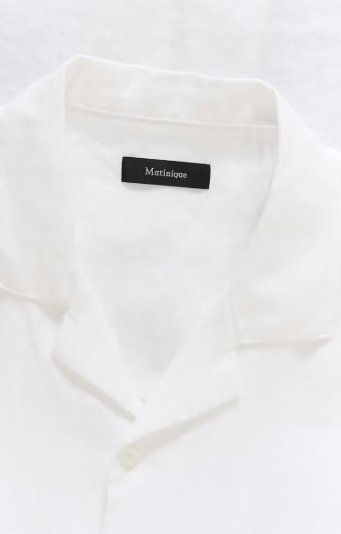 Matinique Maklampo Linen S/S Shirt - White