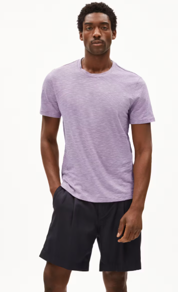 Armedangels Jaames Structure Tee - Lilac/Sunset Sky