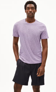 Armedangels Jaames Structure Tee - Lilac/Sunset Sky