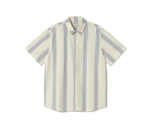 Thinking Mu S/S Tom Shirt Persian Stripes/Ecru