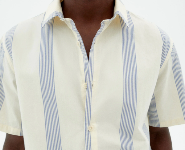 Thinking Mu S/S Tom Shirt Persian Stripes/Ecru