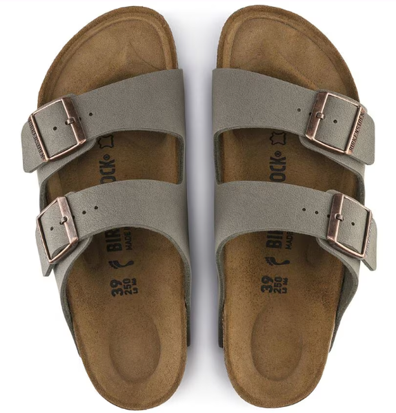 Birkenstock Arizona Birko-Flor Nubuck - Stone