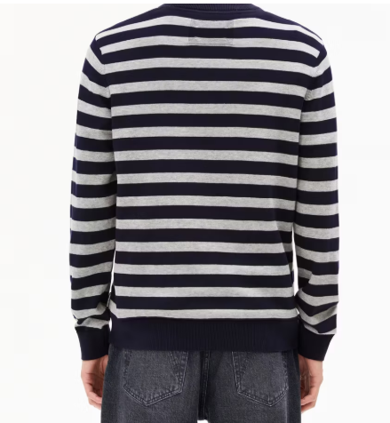 Armed Angels Loukaa Striped Sweater - Night Sky/Silver Mel