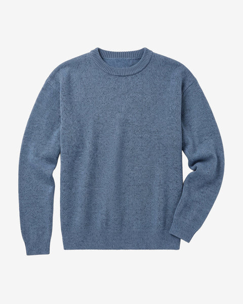 Knowledge Cotton Apparel Souffle Yarn Sweater - Vintage Indigo
