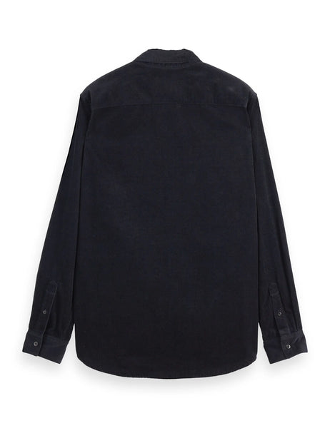 Scotch & Soda Fine Corduroy L/S Shirt - Meteorite (Black)
