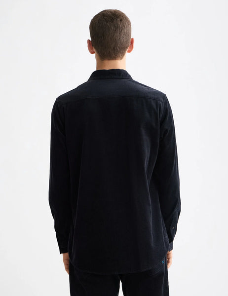 Scotch & Soda Fine Corduroy L/S Shirt - Meteorite (Black)