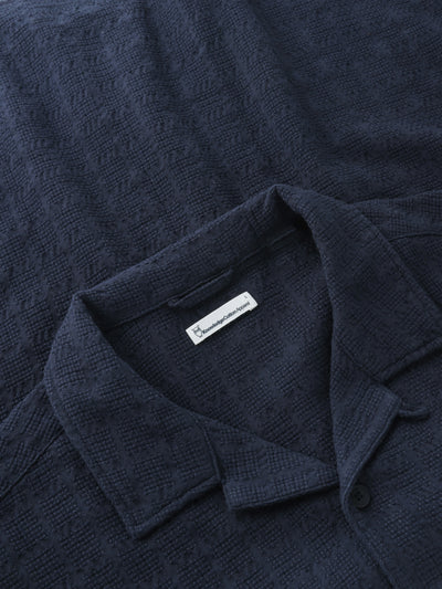 Knowledge Cotton Apparel Structure Shirt - Night Sky