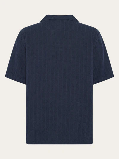 Knowledge Cotton Apparel Structure Shirt - Night Sky