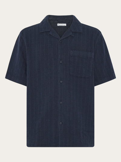 Knowledge Cotton Apparel Structure Shirt - Night Sky