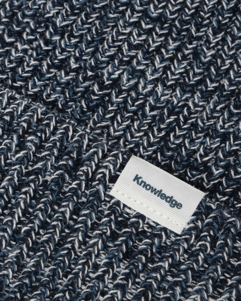 Knowledge Cotton Apparel Twisted Yarn Beanie - Night Sky