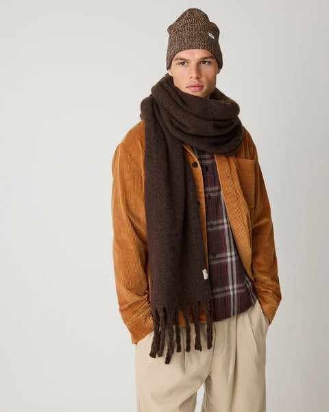 Knowledge Cotton Apparel Twisted Yarn Beanie - Chocolate Torte