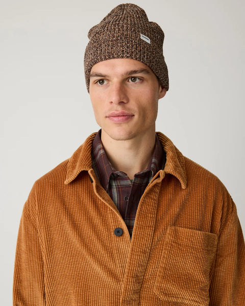 Knowledge Cotton Apparel Twisted Yarn Beanie - Chocolate Torte